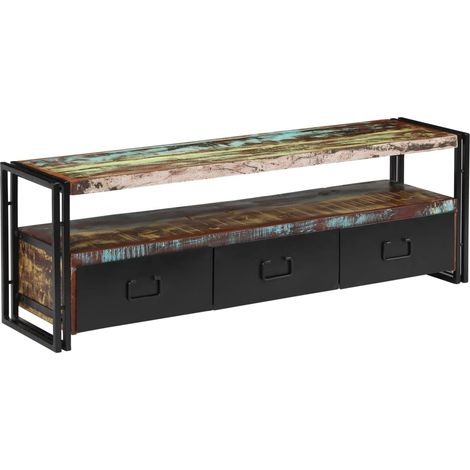Mueble de TV/aparador diseño práctico madera maciza reciclada 120 cm 2502156