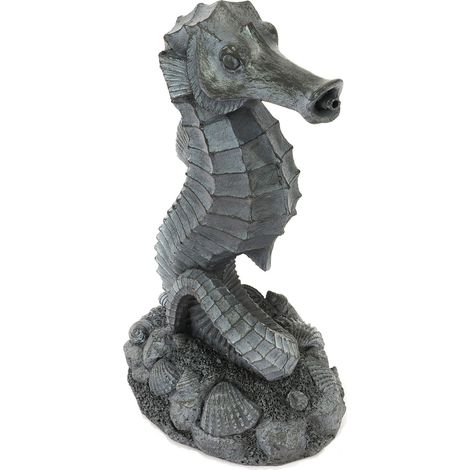 esotec Wasserspeier Seepferdchen Ida Einzelfigur mit Schlauch Polyresin 100771