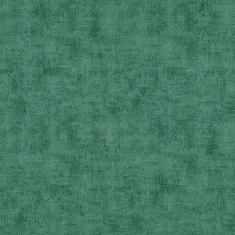 Papier peint intissé uni pour cuisine & bureau | Papier peint vert effet textile chambre adulte | Tapisserie verte intissée couloir & bureau - 10,05 x 0,53 m (1/5)