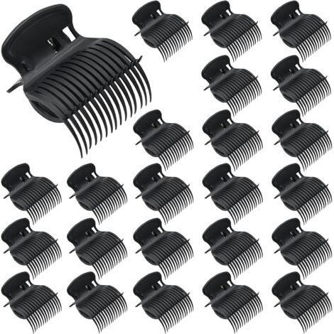 Lot de 24 pinces à friser de rechange pour fer à friser, pour femmes et filles (24 pièces noires) (1/5)