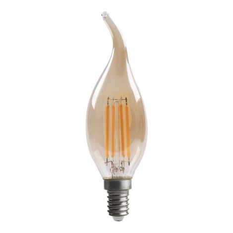 FABRILAMP Lampadina a filamento Boemia 11,5x3,5d 4w E14 Ambra 380lm 2700k (1/2)