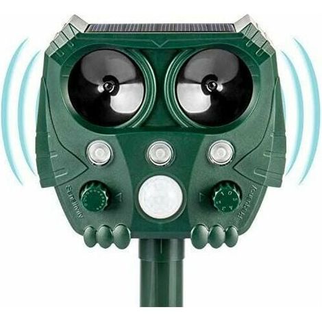 Katzenvertreiber, Ultraschallvertreiber, solarwasserdicht, einstellbare Frequenz, um Tiere fernzuhalten (1/5)