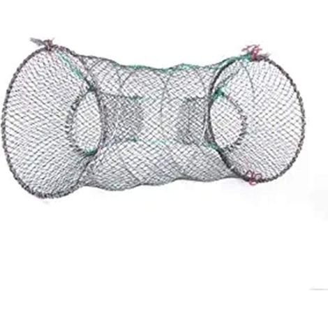 Piège à grenouilles, crevettes, crabes, carabiner, filet en nylon, 30 x 55 cm (1/5)