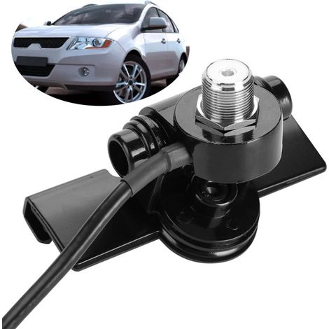 Soporte de montaje para antena de coche, con sistema de fijación mediante clip al portón trasero/puerta.