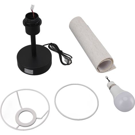 Lampe de chevet tactile variateur 6.5W dimmable métal toile lumière douce réglable pour bureau chambre (1/5)