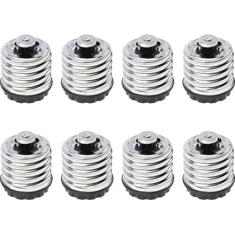 Adaptateur de Douille E40 vers E27 8 Pièces Convertisseur d'Ampoule Sûr et Polyvalent Compatible LED Pratique à Utiliser Accessoires de Lampe (1/5)