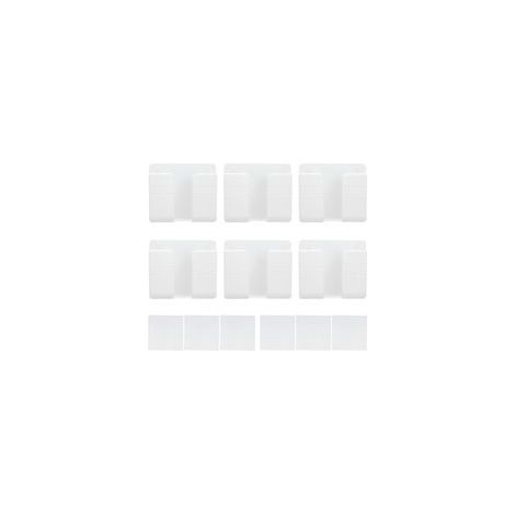 Support mural pour téléphone, adhésif universel, support de charge Mobile pour la maison, chambre à coucher, salle de bain, blanc, 6 pièces