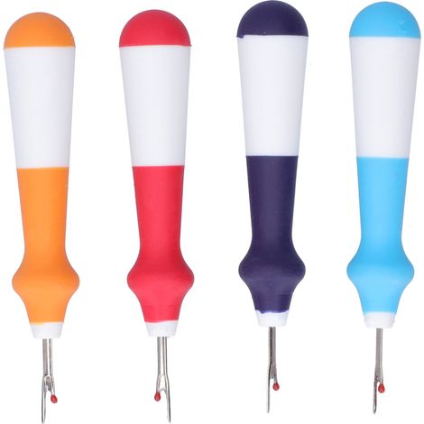 Découseur manuel ergonomique pour couture, broderie et travaux DIY, avec manche coloré et lames de précision. (1/5)