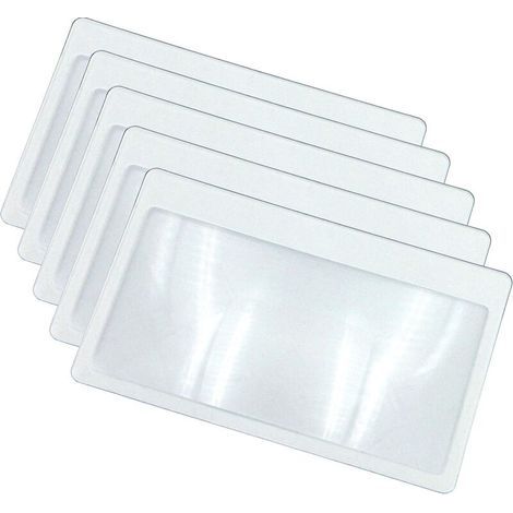 Lupas de bolsillo en formato tarjeta de crédito - Pequeña lupa para tarjetas con aumento 3X, ultra fina, flexible e irrompible, transparente, 5 (1/4)