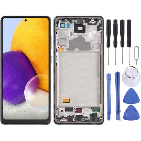 Compatible with the Samsung Galaxy A72 4G SM-A725: LCD touchscreen with frame (1/4)