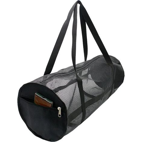 Filet de Basketbal - Sacs de sport - Sac de rangement - Sac de rangement pour ballons - Pour le transport de ballons de basket-ball, de volley-ball, de football - 70 x 27 cm - Noir (1/5)