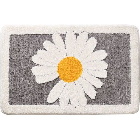 Tapis d'entrée floqué domestique épais tapis anti-dérapant de salle de bain tapis de pied absorbant pour porte de salle de bain (4060CM) (1/5)