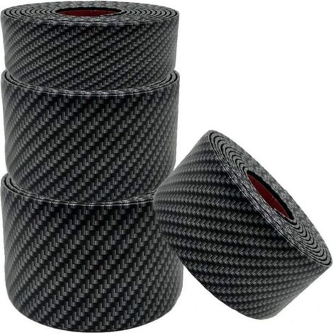 Lot de 4 rouleaux d'autocollants pour voiture, carbone, noir - Lot de 4 rouleaux d'autocollants pour voiture, carbone, noir (1/5)