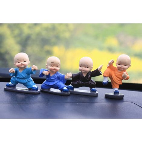 Figurines miniatures de petit moine pour la décoration de voiture et de maison. (1/4)