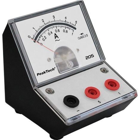 PeakTech P 205-09 - Misuratore di corrente/amperometro analogico/misuratore con scala dello specchio 0 … 1A/5A AC (1/4)