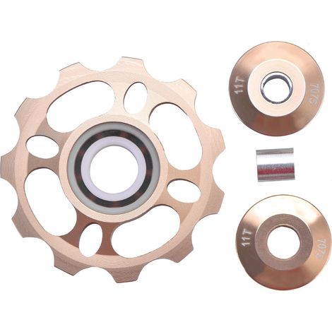 Poulie de dérailleur arrière 11T pour VTT, pièces de rechange vélo (Doré) (1/5)