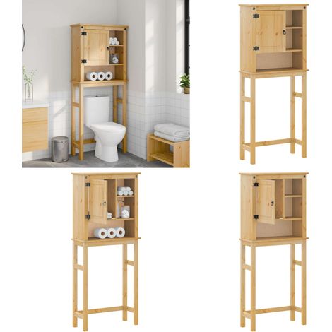 Waschmaschinenschrank Corona Massivholz Kiefer - Waschtischunterschrank - Stauraumspeicher - Badezimmerschränke - Küchenregale - Regal - Home & Living (1/5)