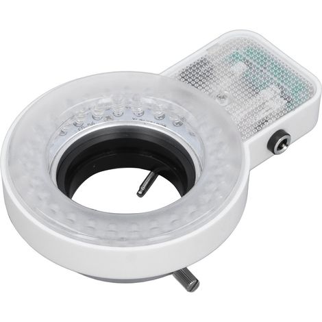 Éclairage annulaire LED pour microscope 56 leds réglable rotation 360° fixation 63mm secteur UE (1/5)
