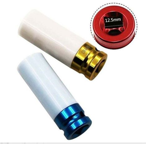 Douille à Impact - 17 mm 19 mm 21 mm - Pour Jantes en Alliage - Paroi Mince avec Revêtement Nylon - Lot de 3 (1/5)