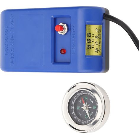 Kit d'outils de démagnétisation électrique avec boussole pour la réparation de montres, démagnétiseur 110V220V (prise UE) (1/5)