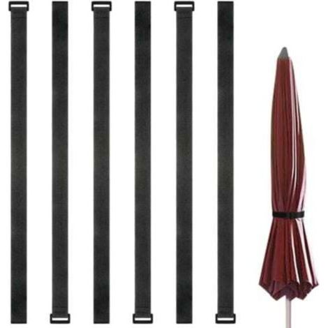 6-piece parasol strap set, reusable parasol strap, adjustable parasol strap, parasol fastening accessories made of nylon--DTEKGAZ
