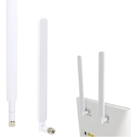 Antenne Wi-Fi 4G LTE double bande, connecteur SMA, 10 dBi, 10 V, compatible avec les routeurs 4G LTE B593s-850, B880, B890, B310 et B593, extension pour caméra mobile, carte Wi-Fi pour PC, blanche (1/5)