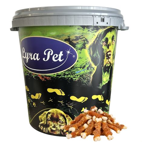 1 kg d'os calciques Lyra Pet® avec lanières de poitrine de poulet