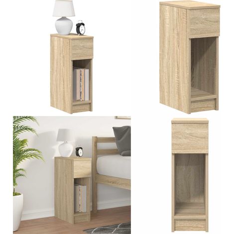 Nachttisch mit Schublade Sonoma-Eiche 20x36x60 cm - Schubladen - Holz (1/5)