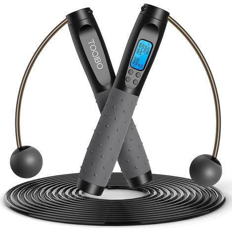 Sport Skipping Rope, Wireless with Counter, Adjustable Jump Rope with Digital Kilometer and Count, Steel Ball Bearings (1/5)