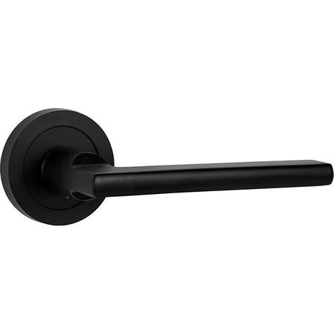 MANIVELA CON ROSETA REDONDA DE ALUMINIO RENTAL Ø50 NEGRO MATE / NIQUEL MATE (1/2)