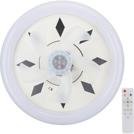30cm Dimmable LED Ceiling Fan with E27 Light, Remote Control and 3 Speeds (1/5)