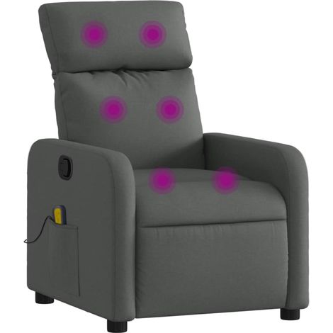 Maison Exclusive - Massage-Relaxsessel, Stoff, Dunkelgrau