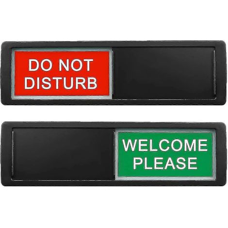 Offen/Geschlossen-Schild, Sichtschutzschild für Schiebetür-Black-do not disturb sign
