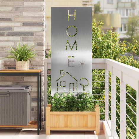 Teenpull – Garten Sichtschutz-Leinwand Silber 50 x 140 cm Edelstahl (1/5)