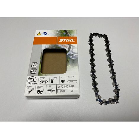 Catena motosega ORIGINALE STIHL per GTA 26 fino matricola 929771305 36700000028 (1/6)