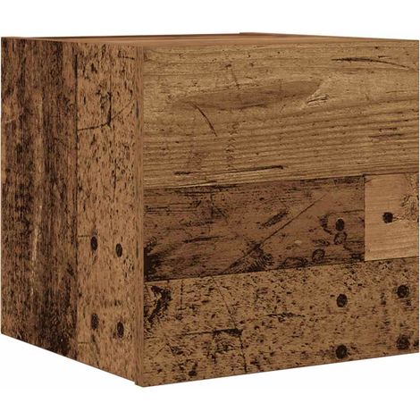 Meuble TV Banc TV Armoire TV mural vieux bois 30,5x30x30 cm (1/5)