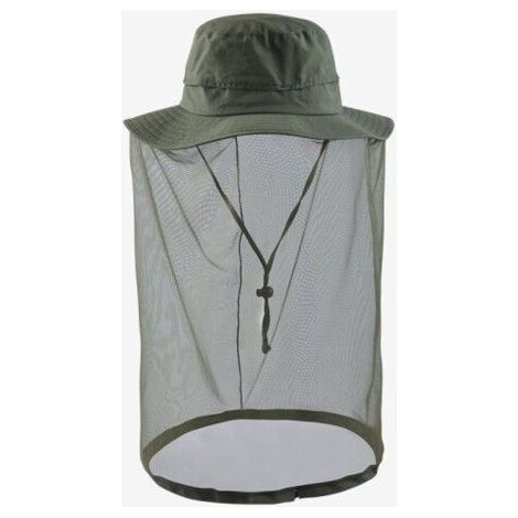 Chapeau d'apiculture avec moustiquaire/maille anti-insectes intégrée, protection du visage - Vert militaire (1/5)