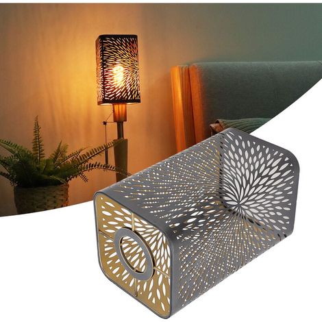 SJLERST Abat-Jour en Moderne Décoratif Creux Couvercle D'abat-Jour pour Chambre à Coucher E27 E26 Métal Fer (1/4)