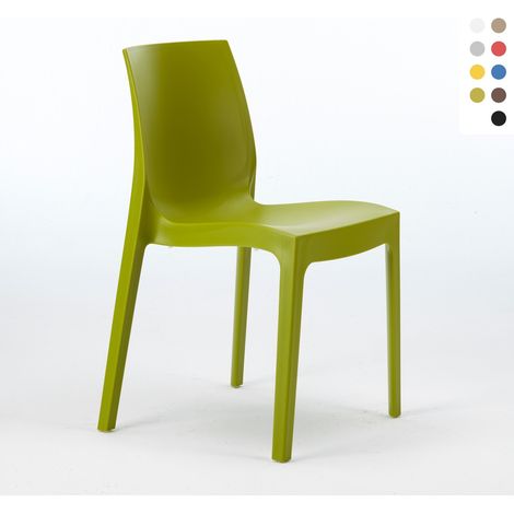 Silla de cocina Apilable de Polipropileno Rome Grand Soleil - Verde Anís