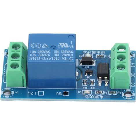 Module relais 1 canal, conception robuste et interface intuitive, idéal pour moteurs et pompes à eau. (1/5)