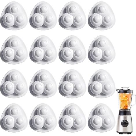 16 Pieces Mini Casters for Furniture, Small Self Adhesive Casters, 360 Degree Rotation Furniture Casters, Ball Transfer Casters, 3 Beads for Small Appliances, Boxes (White Nylon) (1/5)