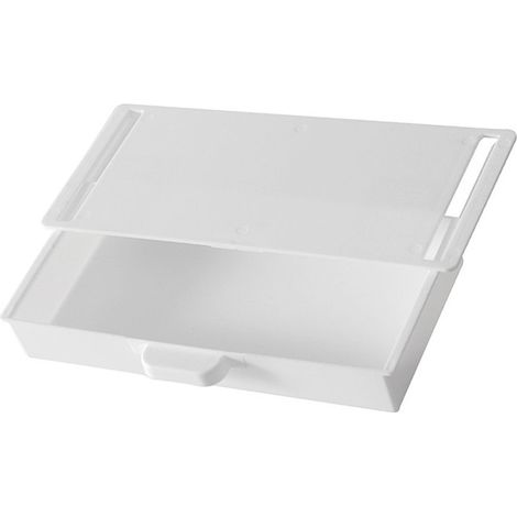 Tiroir de rangement sous bureau, coulissant et autocollant, pour armoire ou table de bureau (1/5)