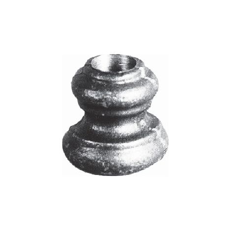 Garniture pour barreaux de Ø14mm - Hauteur 40mm largeur 39mm - Fer forgé - À souder - DECO FER FORGE (1/3)