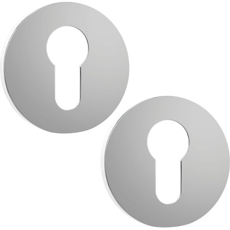 Inserto a rosetta tonda per maniglia porta interna argento Kuchinox (1/3)