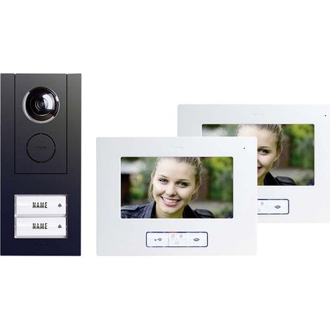 m-e modern-electronics Vistus VD ALU 6720 A Vistus Video-Türsprechanlage Kabelgebunden Komplett-Set (1/2)