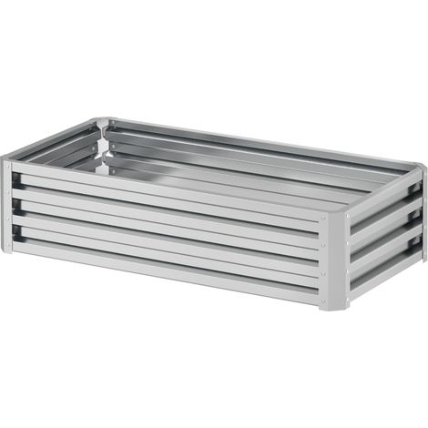 Carré potager en acier 120 x 60 x 30,5 cm pour fleurs et légumes, conception soignée (1/5)