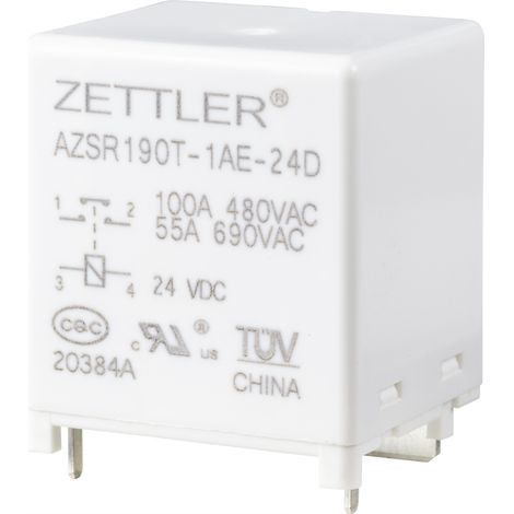 Zettler Electronics AZSR190T-1AE-24D Powerrelais 24 V/DC 100 A 1 Schließer 1 St. (1/2)