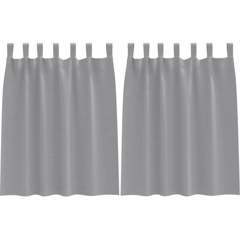 Maison Exclusive - Rideaux occultants avec anneaux 2 pcs Gris clair 140 x 140 cm