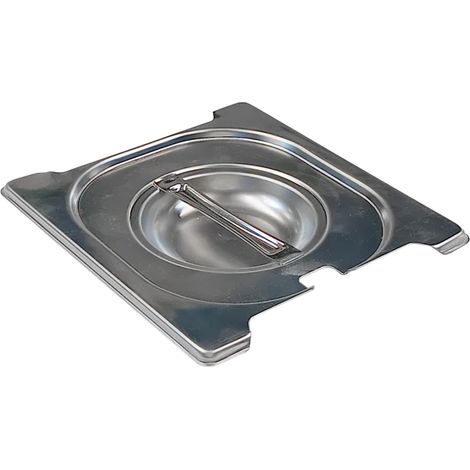 Couvercle GN 1/6 ouverture pour louche poignées escamontables inox REDFOX - VGN 1/6 NU - REDFOX