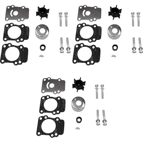 Kit de 3 turbines de pompe à eau pour moteur hors-bord Yamaha 9,9/15 CV, référence 682-W0078-A1-00 18-3148 (1/5)